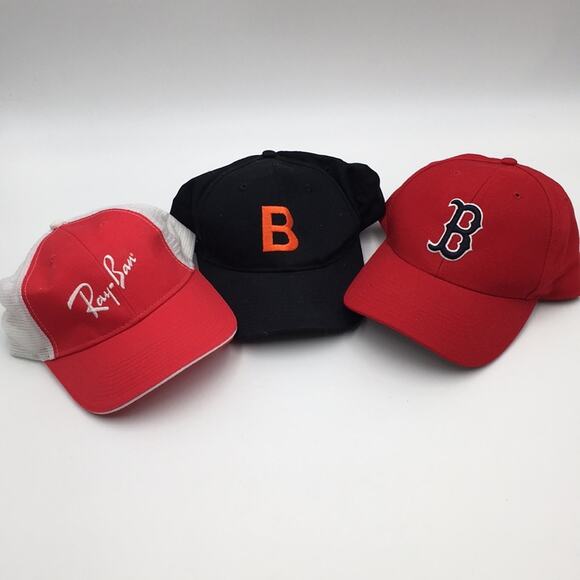 Baseball caps set of 3 unisex EUC red and blue EUC - Picture 1 of 9
